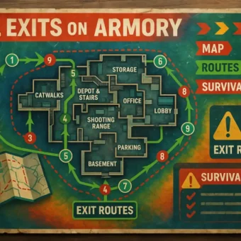 Все выходы на Armory: карта, маршруты и советы по выживанию